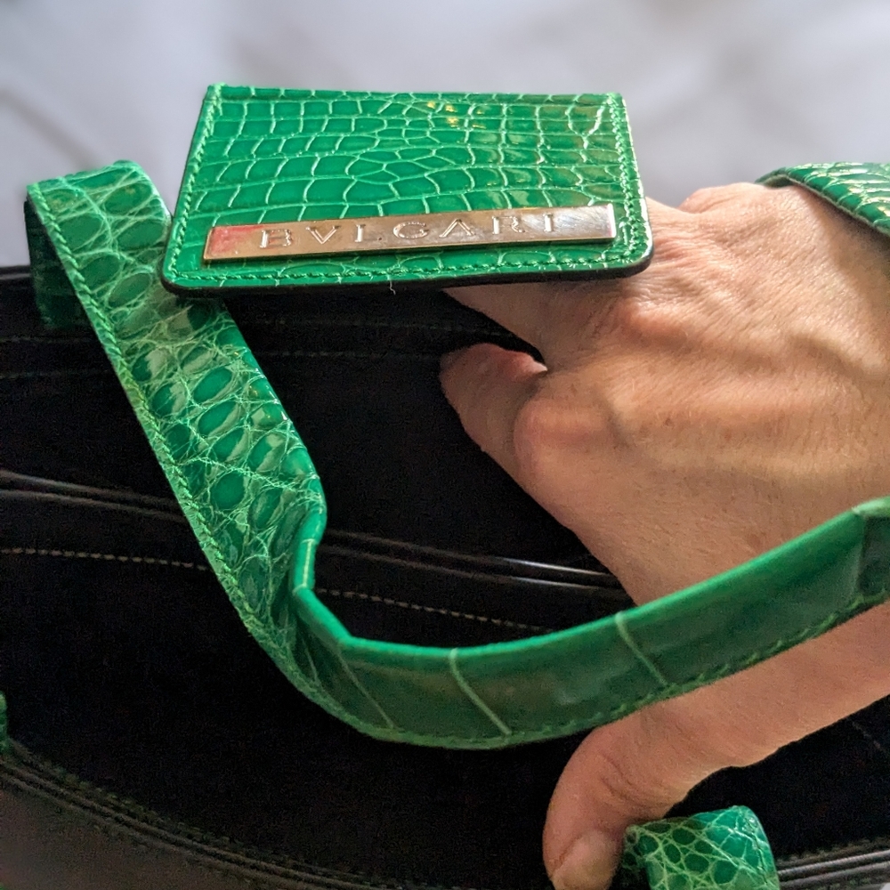 BVLGARI Handbag with Crocodile Skin
